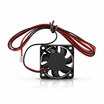 DIY AUTOMATIONS 40x10mm miniature black cooling fan with red and black wires for 3D printers and electronics