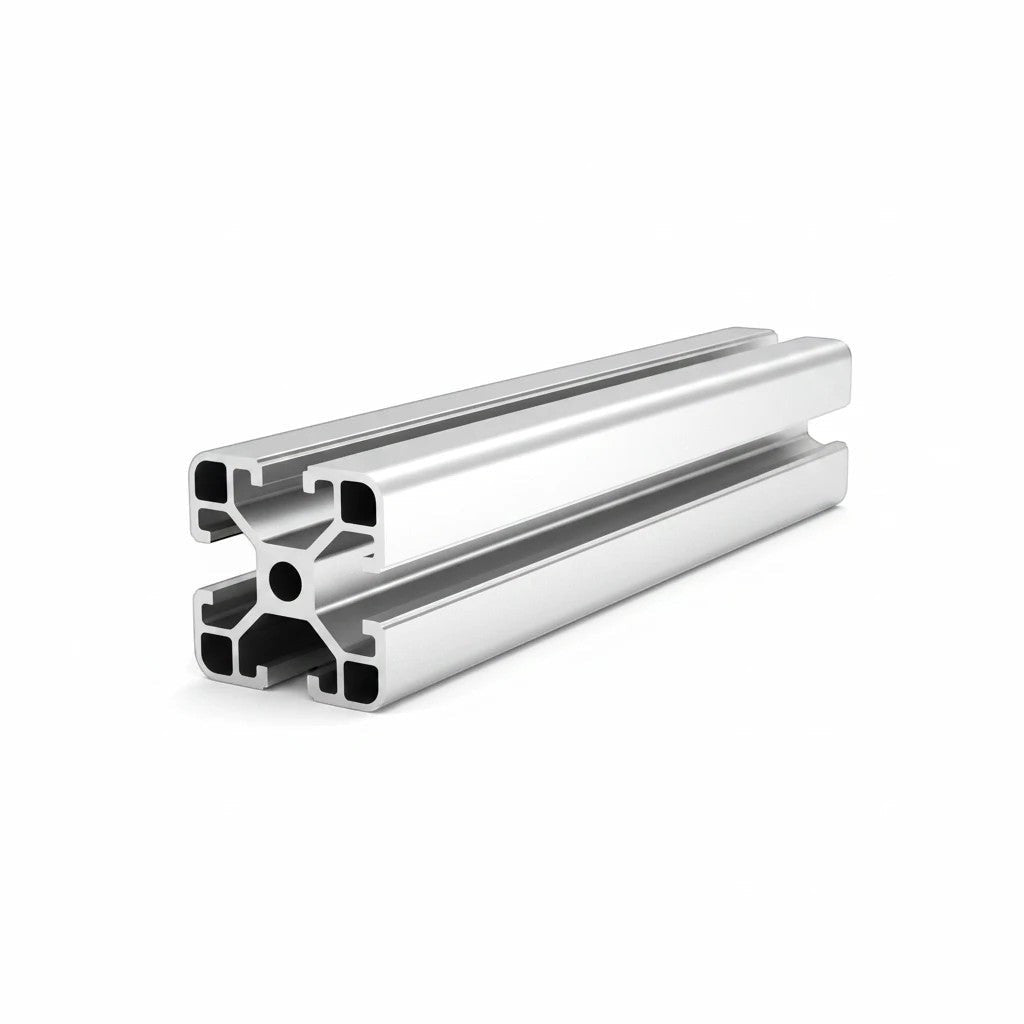 DIY AUTOMATIONS 40x40mm silver anodized aluminum T-slot extrusion profile for industrial and DIY framing projects.