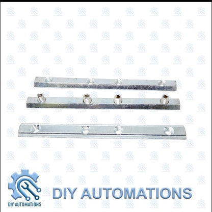 DIY AUTOMATIONS silver aluminum connector rods with M8 bolts for T-slot extrusion.