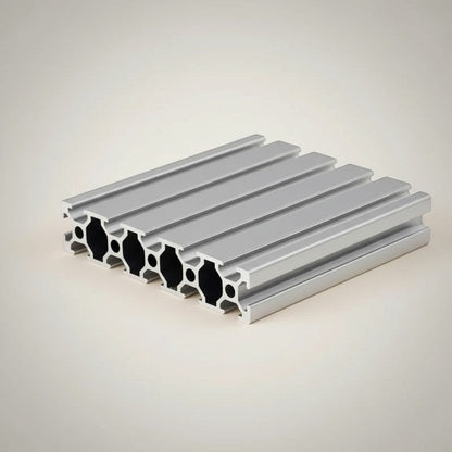 DIY AUTOMATIONS 20100 aluminum extrusion profile, silver, T-slot design for custom builds and projects.