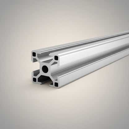 DIY AUTOMATIONS silver aluminum extrusion profile, 30x30mm T-slot, ideal for custom frames and automation equipment.