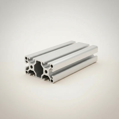 DIY AUTOMATIONS silver aluminum T-slot extrusion profile for custom frames and automation equipment.