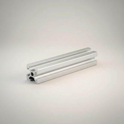 DIY AUTOMATIONS T-2020 aluminum extrusion profile with T-slot design, silver finish, ideal for frames and 3D printers.