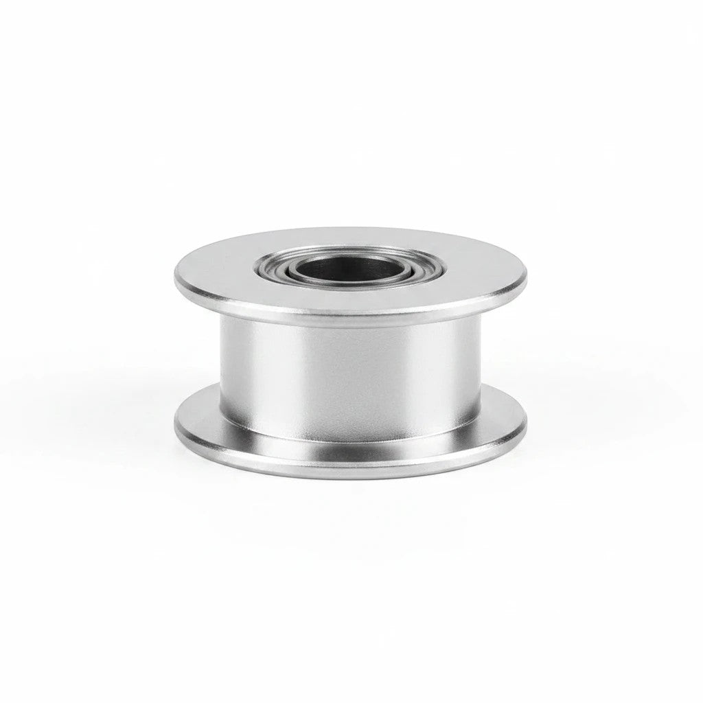 DIY AUTOMATIONS silver aluminum 20-tooth idler pulley for 6mm GT2 timing belts with smooth-rolling bearing