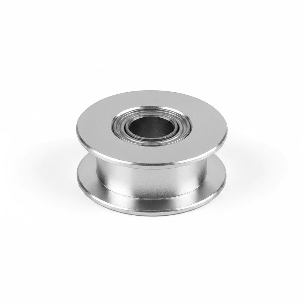 DIY AUTOMATIONS silver aluminum 20T idler pulley for 6mm GT2 timing belts with smooth-rolling bearing