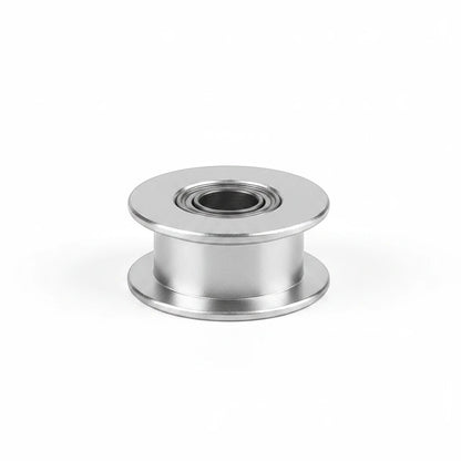 DIY AUTOMATIONS silver aluminum 20T idler pulley for 6mm GT2 timing belts with smooth integrated bearing