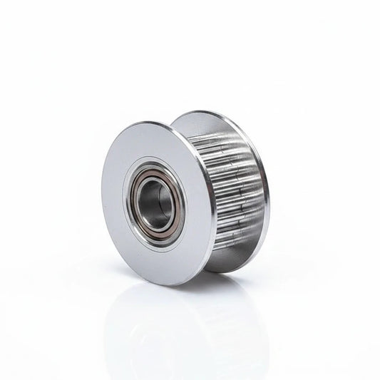 DIY AUTOMATIONS silver aluminum 20-tooth idler pulley with integrated bearing for 6mm GT2 3D printer timing belts