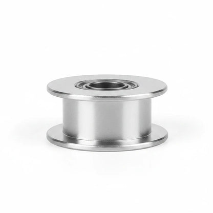 DIY AUTOMATIONS silver aluminum 20T idler pulley for 6mm GT2 timing belts with smooth-rolling bearing