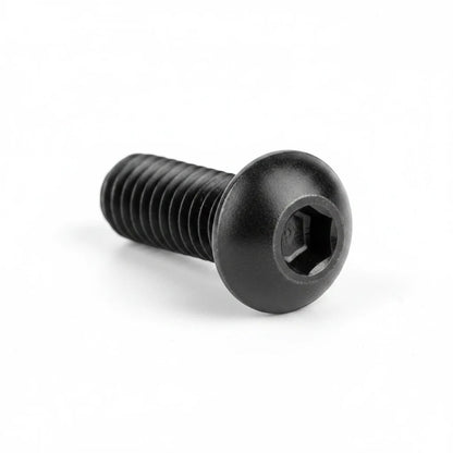 DIY AUTOMATIONS black alloy steel M4x12mm button head socket cap screw with hexagonal drive for secure fastening.