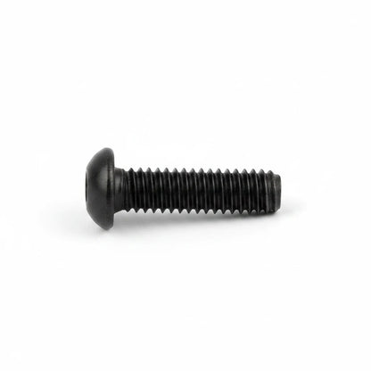 DIY AUTOMATIONS black alloy steel M5x12 button head socket cap screw with a low-profile head and hexagonal drive.
