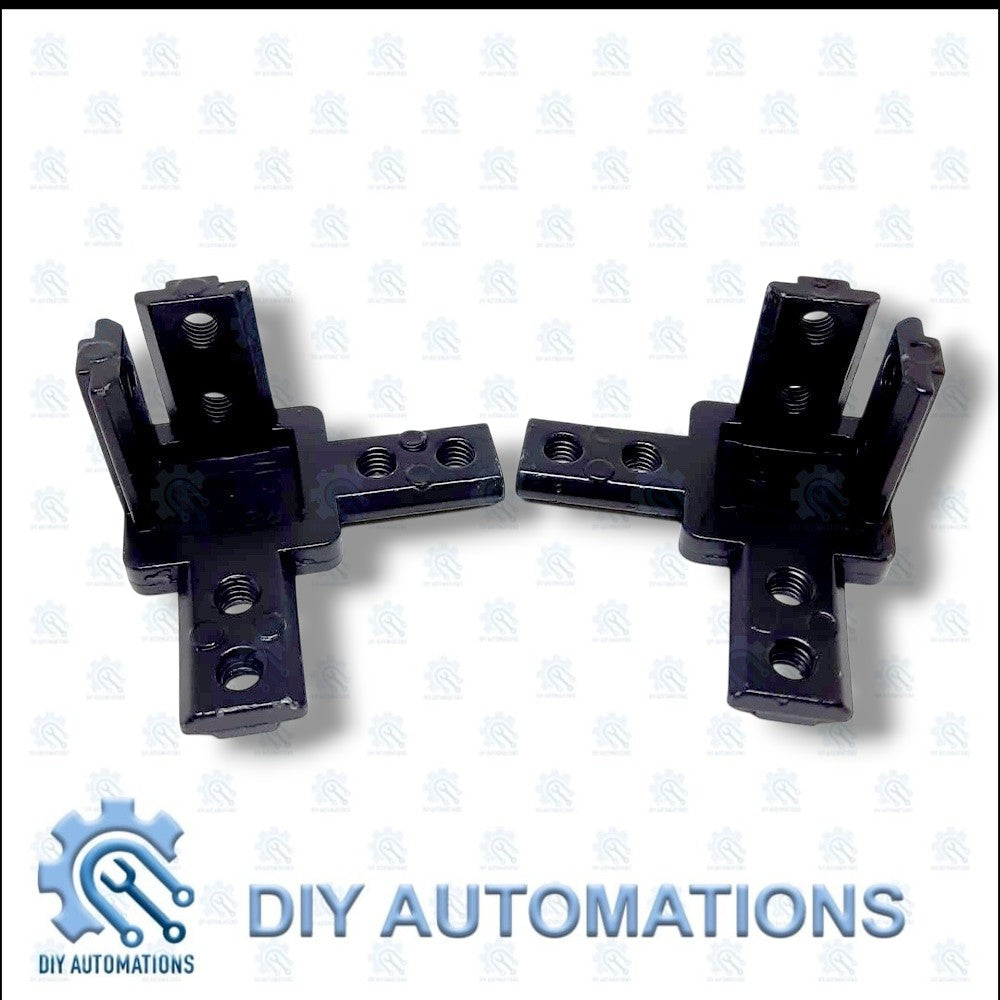 DIY Automations black plastic 3-way corner connector bracket for modular systems, 30x30 size.