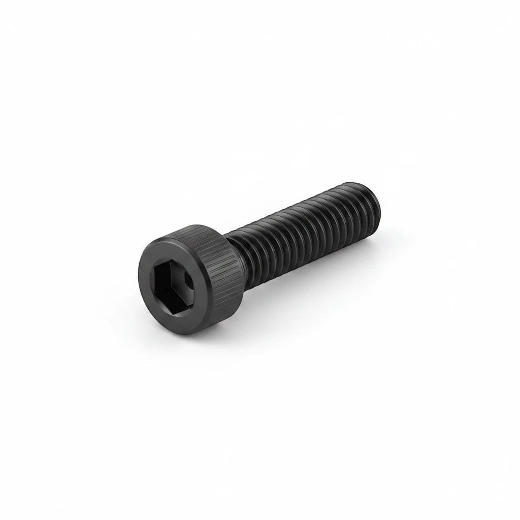 DIY AUTOMATIONS black M3x40 socket head screw with a hexagonal drive on a white background