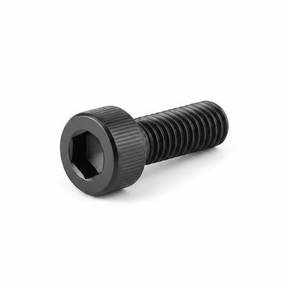 DIY AUTOMATIONS black M3x6 socket head screw with a cylindrical head and hexagonal drive on a white background