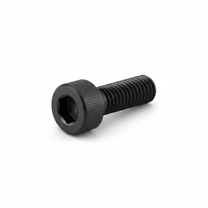 DIY AUTOMATIONS black M4x12 socket head screw with a cylindrical head and hexagonal drive