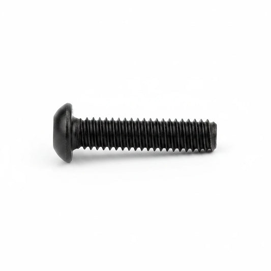DIY AUTOMATIONS black M5x16 button head socket cap screw made of alloy steel with a hexagonal drive.