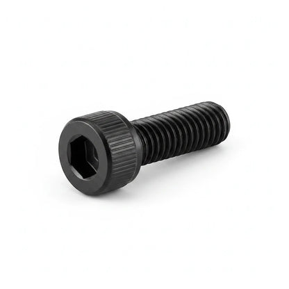 DIY AUTOMATIONS black M5x16 socket head screw with a knurled cylindrical head and threaded metal shaft