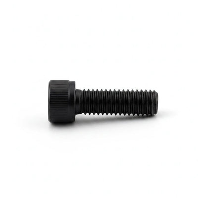 DIY AUTOMATIONS black M5x16 socket head screw with a cylindrical head and threaded shaft on a white background