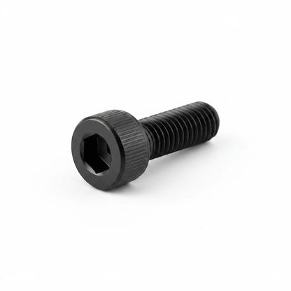 DIY AUTOMATIONS black M5x18 socket head screw with a knurled cylindrical head and hexagonal drive