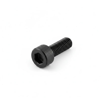 DIY AUTOMATIONS black M5x20 socket head screw with a knurled cylindrical head and hexagonal drive
