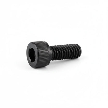 DIY AUTOMATIONS black M6x10 socket head screw with a knurled cylindrical head on a white background