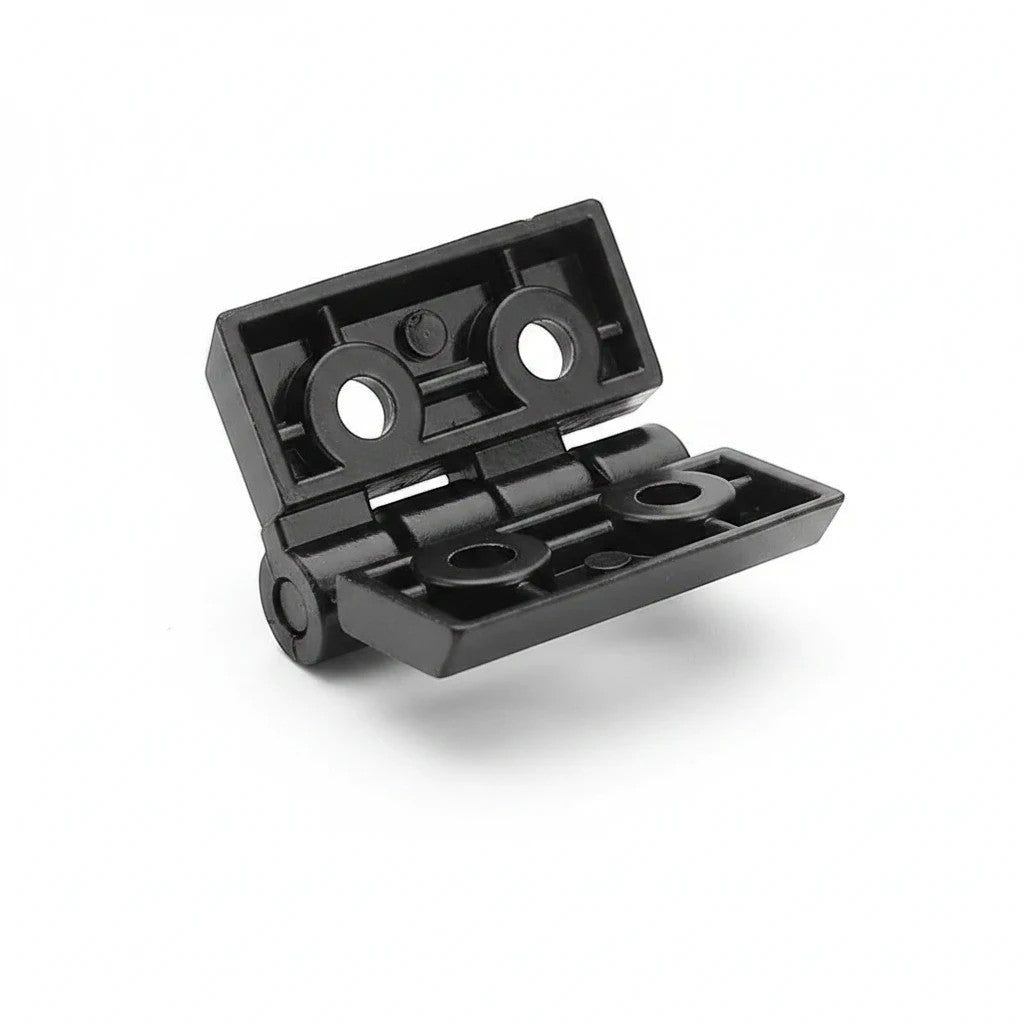 DIY AUTOMATIONS 40x40 black plastic cabinet door hinge for furniture and DIY cabinetry projects.