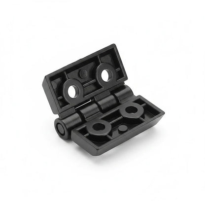 DIY AUTOMATIONS 40x40 black plastic cabinet door hinge with four screw holes for easy installation.
