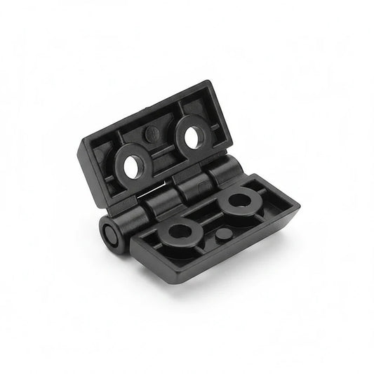 DIY AUTOMATIONS 40x40 black plastic cabinet door hinge with four screw holes for easy installation.