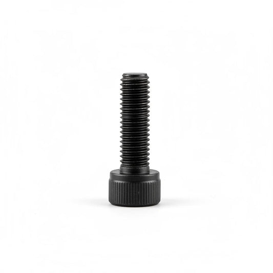 DIY AUTOMATIONS black M5x16 socket head screw with threaded shaft isolated on white background