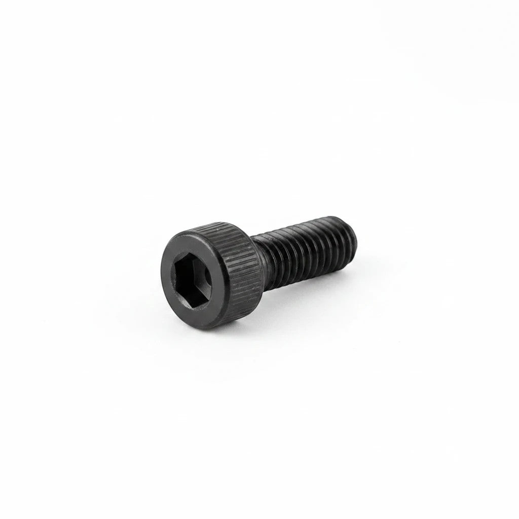 DIY AUTOMATIONS black M6x20 socket head screw with a knurled cylindrical head for industrial fastening applications