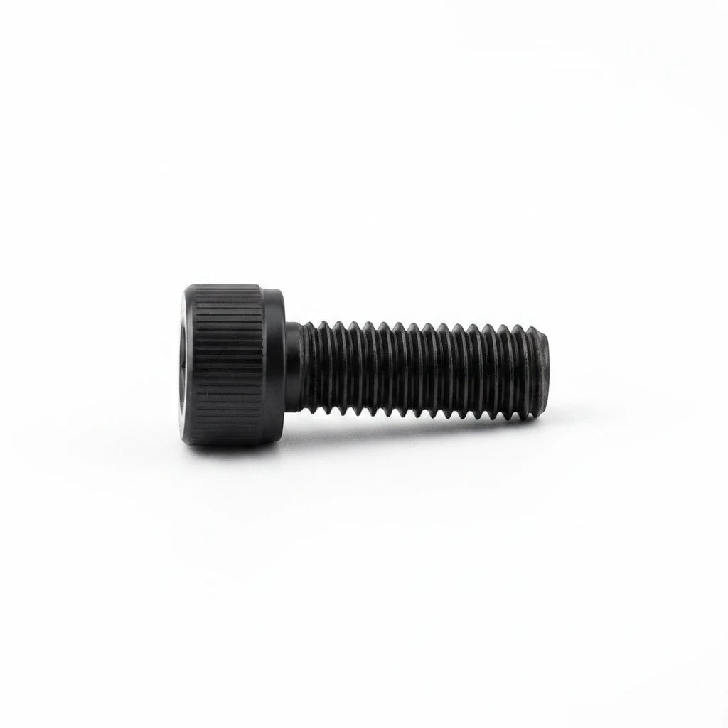 DIY AUTOMATIONS black M3x6 socket head screw with a cylindrical knurled head on a white background