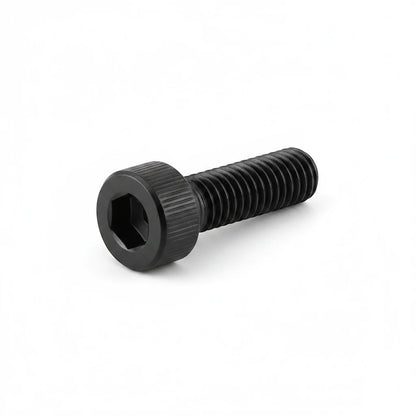 DIY AUTOMATIONS black M5x30 socket head screw with a knurled cylindrical head and hexagonal drive