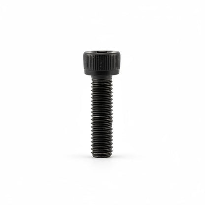 DIY AUTOMATIONS black M5x35 socket head screw with a knurled cylindrical head for industrial fastening applications.