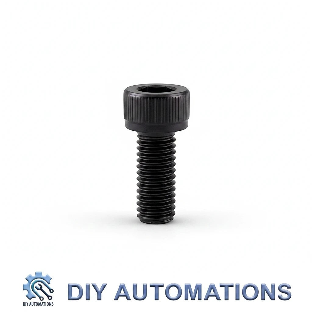 DIY AUTOMATIONS black M6x10 socket head screw with a cylindrical head and threaded shaft
