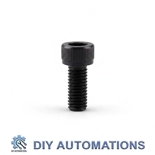 DIY AUTOMATIONS black M6x10 socket head screw with a cylindrical head and threaded shaft