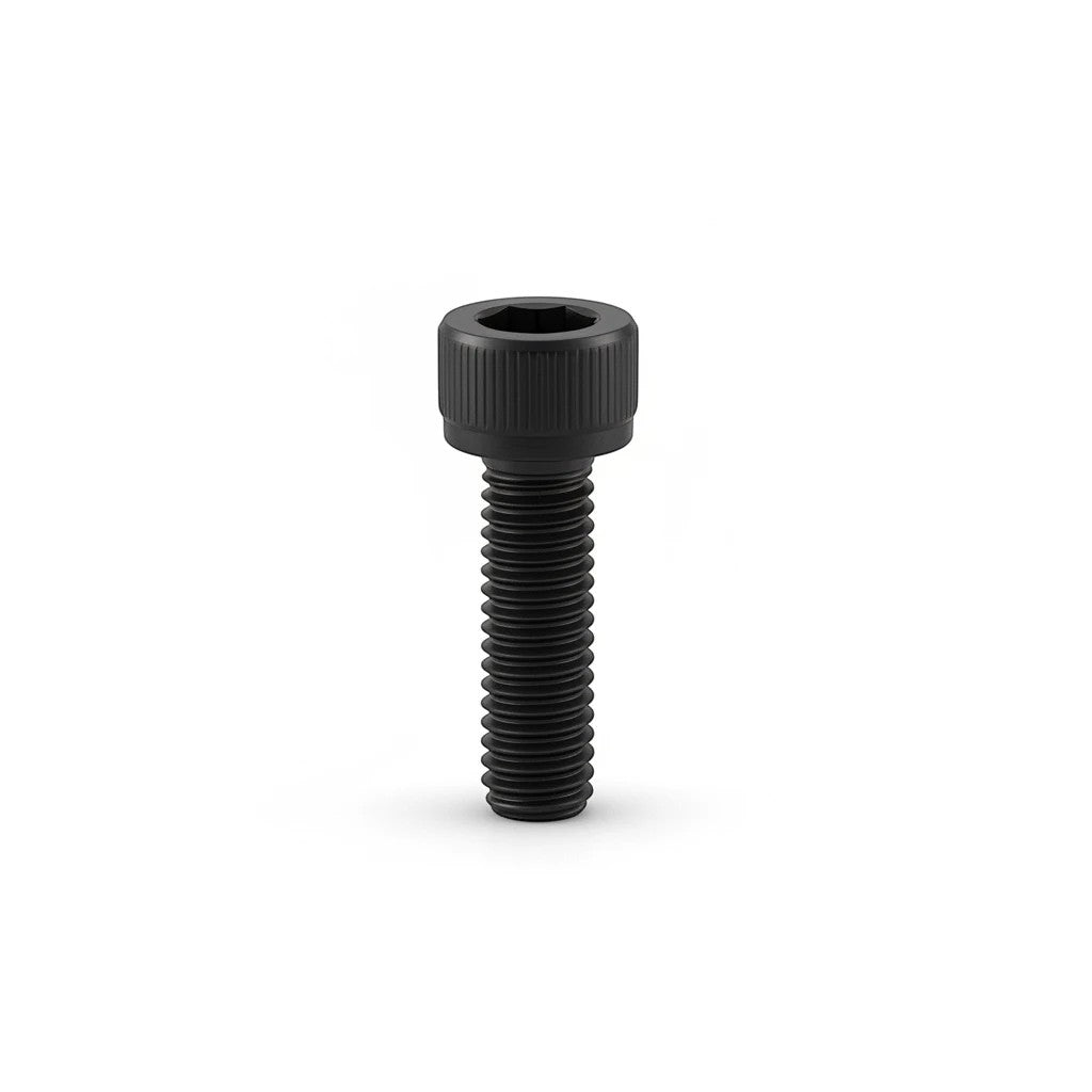 DIY AUTOMATIONS black M5x12 socket head screw with a cylindrical head and hexagonal drive socket