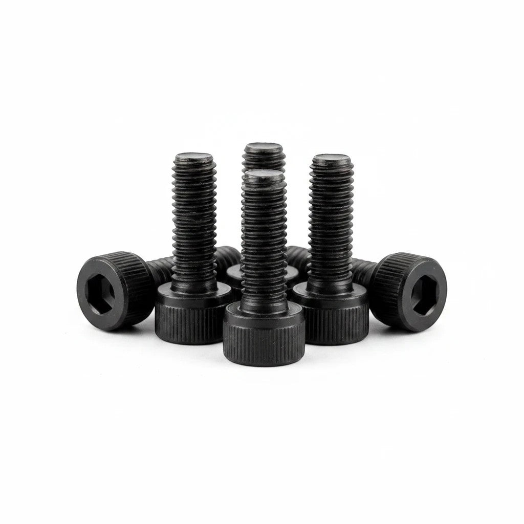 DIY AUTOMATIONS black M6x35 socket head screws with threaded shafts and hexagonal drive heads