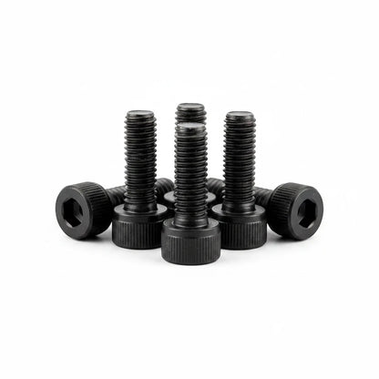 DIY AUTOMATIONS black M6x35 socket head screws with threaded shafts and hexagonal drive heads