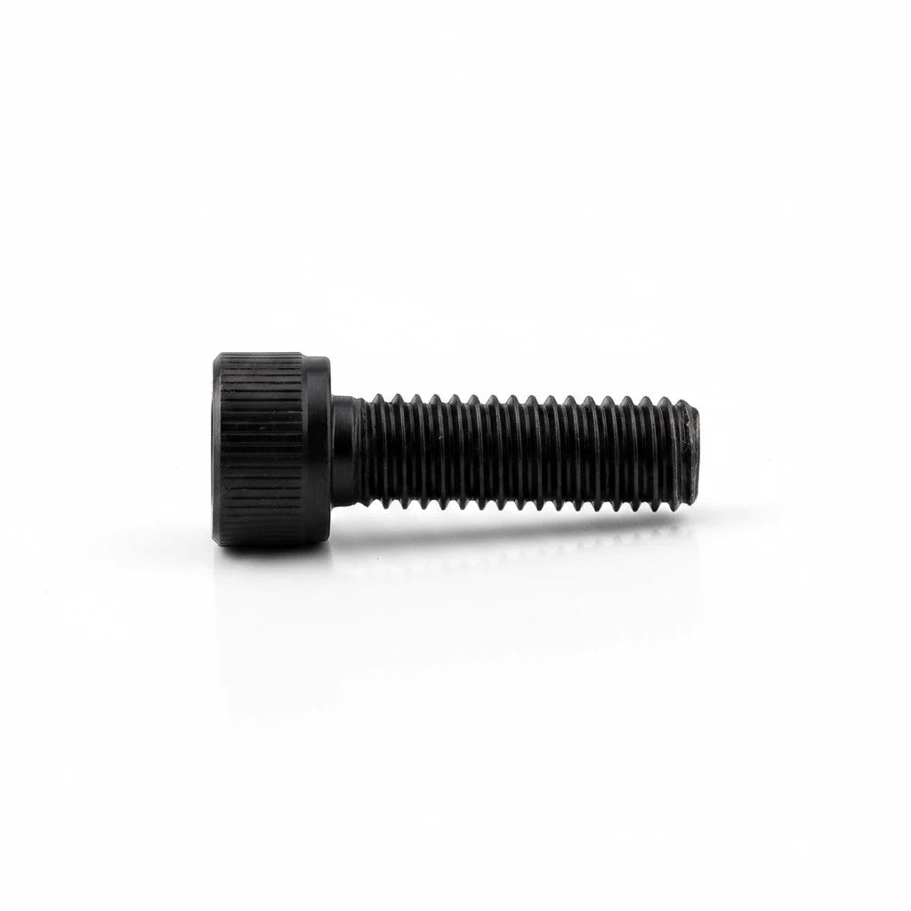 DIY AUTOMATIONS M5x30 black socket head screw with a cylindrical knurled head and threaded steel shaft