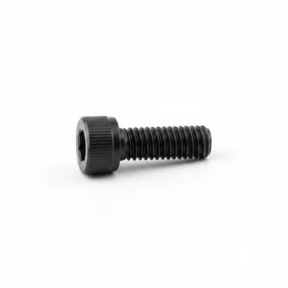 DIY AUTOMATIONS black M4x10 socket head screw with a knurled cylindrical head on a white background