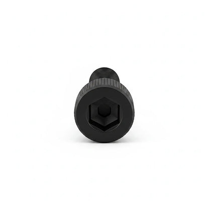 DIY AUTOMATIONS M5x20 black socket head screw with hexagonal drive, top view