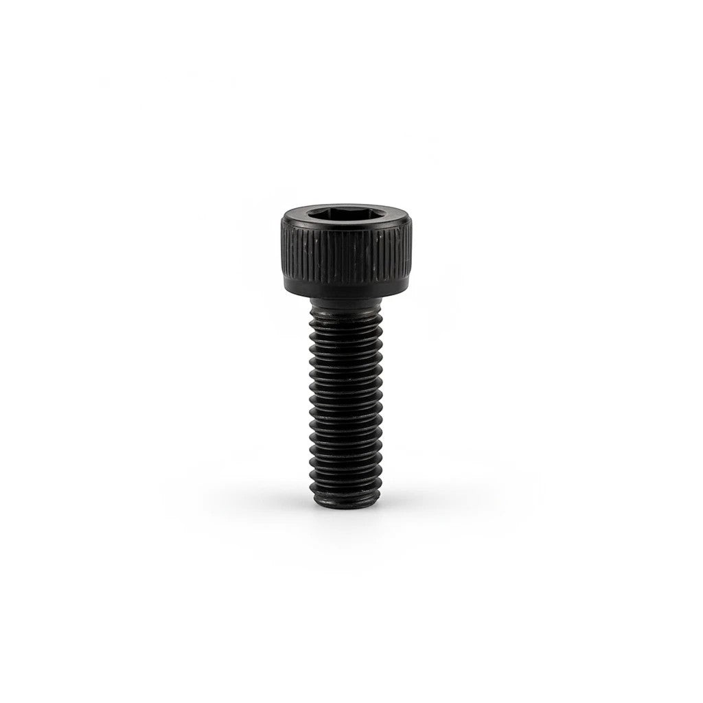 DIY AUTOMATIONS black M6x35 socket head screw with a knurled cylindrical head for industrial assembly