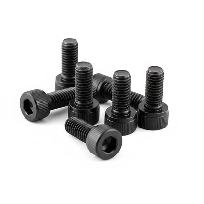 DIY AUTOMATIONS black M6x16 socket head screws with threaded shafts and hexagonal drive heads