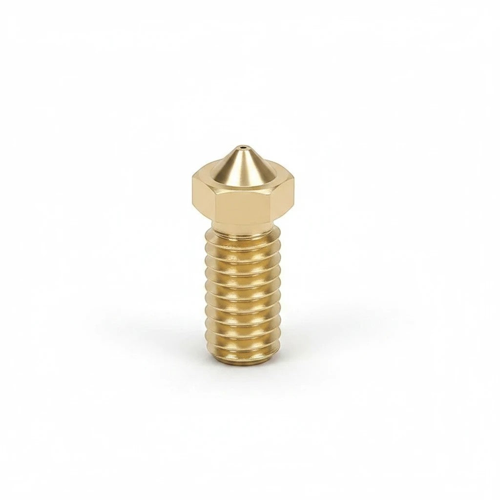 DIY AUTOMATIONS 0.4mm brass Volcano 3D printer extruder nozzle with M6 thread for high-precision printing.