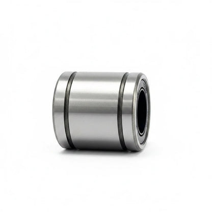 DIY AUTOMATIONS LM 20UU linear motion ball bearing with a polished steel finish for CNC and 3D printer applications.