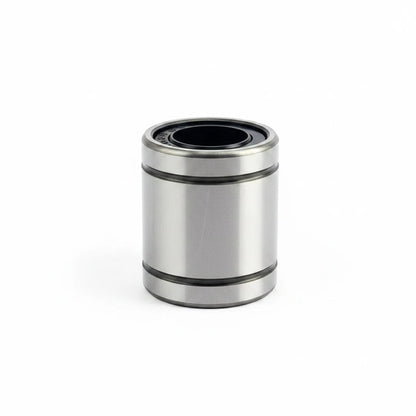 DIY AUTOMATIONS LM 35uu linear motion ball bearing with a silver steel casing and black internal seals.