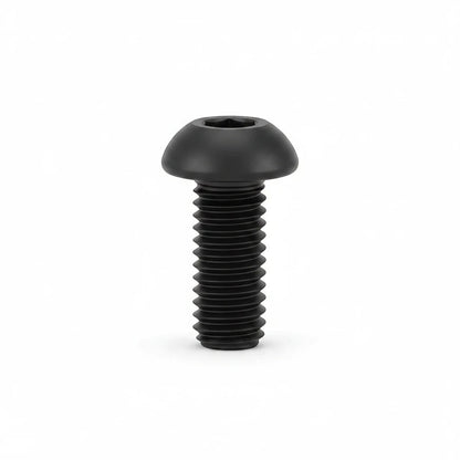 DIY AUTOMATIONS M3x10mm black alloy steel button head socket cap screw with a hexagonal drive for secure fastening.