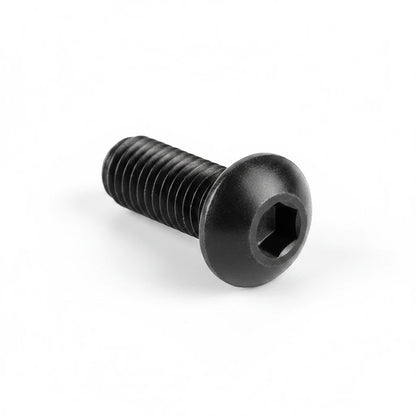 DIY AUTOMATIONS M3x10mm black alloy steel button head socket cap screw with hexagonal drive for secure fastening.