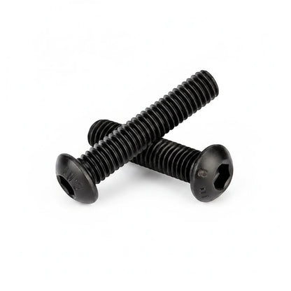 DIY AUTOMATIONS M3x10mm black alloy steel button head socket cap screws with hexagonal drive for secure fastening.