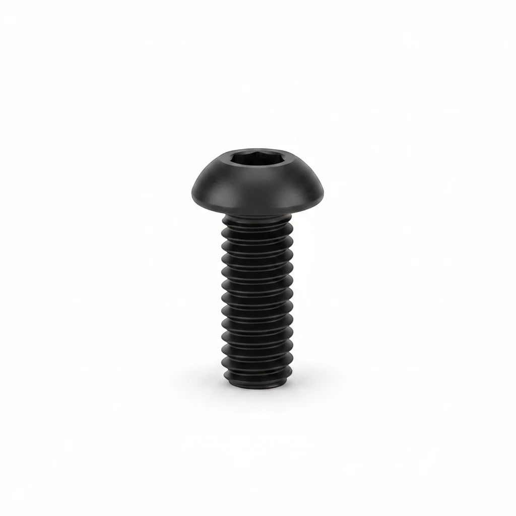 DIY AUTOMATIONS M3x16mm black button head socket cap screw with a hex drive for secure assembly.