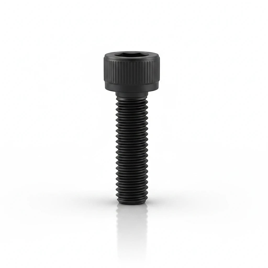 DIY AUTOMATIONS black M3x50 socket head screw with a knurled cylindrical head for industrial fastening.